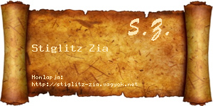 Stiglitz Zia névjegykártya